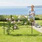 Preview: DanDiBo Garden Fence 50 cm Height 80 cm Width Metal Pond Fence Fence Panels Mobile Fence Melody Black Trellis Plant Support
