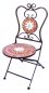 Preview: DanDiBo garden chair metal mosaic Merano chair 12002 H-95 cm metal chair Mediterranean weatherproof bistro chair garden furniture folding chair with natural stone