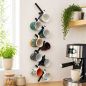Preview: DanDiBo Wall Mug Holder Mug Rack Cup Stand 10 Hooks Black Metal 96280 Mug Organizer Storage Coffee Cup Rack Dish Towel Holder Kitchen