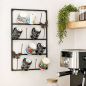 Preview: DanDiBo Wall Mug Holder Mug Rack Cup Stand 14 Hooks Black Metal 93850 Mug Shelf Organizer Storage Coffee Cup Rack