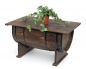 Preview: DanDiBo coffee table living room vintage halved wine barrel 5084-H 80 cm wooden side table wine rack barrel bar