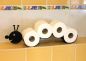 Preview: DanDiBo Toilettenpapierhalter Raupe WC Ersatzrollenhalter Wandmontage Schwarz Metall Papierhalter Rollenhalter