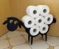 Preview: DanDiBo Toilet roll holder Black Wood Sheep Toilet roll holder Toilet roll holder Free-standing Toilet paper holder Toilet roll holder