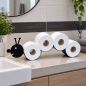 Preview: DanDiBo Toilet Paper Holder Black Metal Caterpillar Toilet Roll Holder Freestanding or Wall-Mounted WC Spare Roll Holder Paper Holder Toilet Paper Storage