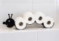 Preview: DanDiBo Toilet Paper Holder Black Metal Caterpillar Toilet Roll Holder Freestanding or Wall-Mounted WC Spare Roll Holder Paper Holder Toilet Paper Storage