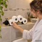 Preview: DanDiBo Toilet Paper Holder Black Metal Caterpillar Toilet Roll Holder Freestanding or Wall-Mounted WC Spare Roll Holder Paper Holder Toilet Paper Storage