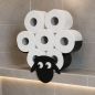 Preview: DanDiBo Toilet Paper Holder Black Metal Sheep Toilet Roll Holder Freestanding or Wall-Mounted Spare Roll Holder Paper Holder Roll Storage Toilet Paper Storage