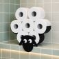 Preview: DanDiBo Toilet Paper Holder Black Metal Sheep Toilet Roll Holder Freestanding or Wall-Mounted Spare Roll Holder Paper Holder Roll Storage Toilet Paper Storage