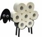 Preview: DanDiBo Toilettenpapierhalter Schwarz Metall Schaf mit Wackelaugen WC Rollenhalter Freistehend WC Papierhalter Toilettenrollenhalter