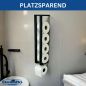 Preview: DanDiBo Toilettenpapierhalter Schwarz Wand Metall 96610 Toilettenpapier Aufbewahrung Klopapierhalter Toilettenrollenhalter WC Rollenhalter Ersatzrollenhalter