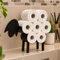 Preview: DanDiBo Toilettenpapierhalter Stehend Schwarz Metall 93848 Schaf Klopapierhalter WC Rollenhalter Freistehend Klorollenhalter Toilettenpapier Aufbewahrung