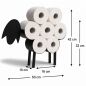 Preview: DanDiBo Freestanding Toilet Paper Holder Black Metal 93848 Sheep Toilet Roll Holder WC Roll Stand Freestanding Toilet Paper Storage