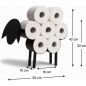 Preview: DanDiBo Toilettenpapierhalter Stehend Schwarz Metall 93848 Schaf Klopapierhalter WC Rollenhalter Freistehend Klorollenhalter Toilettenpapier Aufbewahrung
