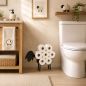 Preview: DanDiBo Freestanding Toilet Paper Holder Black Metal 93848 Sheep Toilet Roll Holder WC Roll Stand Freestanding Toilet Paper Storage
