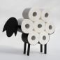 Preview: DanDiBo Toilettenpapierhalter Stehend Schwarz Metall 93848 Schaf Klopapierhalter WC Rollenhalter Freistehend Klorollenhalter Toilettenpapier Aufbewahrung
