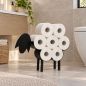 Preview: DanDiBo Toilettenpapierhalter Stehend Schwarz Metall 93848 Schaf Klopapierhalter WC Rollenhalter Freistehend Klorollenhalter Toilettenpapier Aufbewahrung