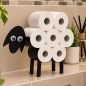 Preview: DanDiBo Toilettenpapierhalter Stehend Schwarz Metall 96194 Schaf 4.0 Klopapierhalter WC Rollenhalter Freistehend Klorollenhalter Toilettenpapier Aufbewahrung