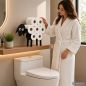 Preview: DanDiBo Toilettenpapierhalter Stehend Schwarz Metall 96194 Schaf 4.0 Klopapierhalter WC Rollenhalter Freistehend Klorollenhalter Toilettenpapier Aufbewahrung