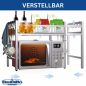 Preview: DanDiBo Verstellbares Küchenregal Edelstahl für Arbeitsplatte Stehend 2 Stufig 40-64 cm Regal Küche 96685 Standregal