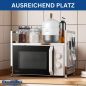 Preview: DanDiBo Verstellbares Küchenregal Edelstahl für Arbeitsplatte Stehend 2 Stufig 40-64 cm Regal Küche 96685 Standregal