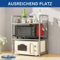 Preview: DanDiBo Verstellbares Küchenregal Edelstahl für Arbeitsplatte Stehend 3 Stufig 40-64 cm Regal Küche 96686 Standregal