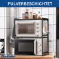 Preview: DanDiBo Verstellbares Küchenregal für Arbeitsplatte Schwarz Stehend 3 Stufig 40-64 cm Regal Küche 96614 Standregal