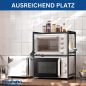 Preview: DanDiBo Verstellbares Küchenregal für Arbeitsplatte Schwarz Stehend 3 Stufig 40-64 cm Regal Küche 96614 Standregal