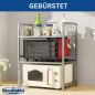 Preview: DanDiBo Adjustable Stainless Steel Microwave Rack 3 Tier 40–64 cm Microwave Shelf 96686 Freestanding Microwave Stand Kitchen Shelf