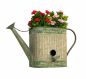 Preview: DanDiBo Vogelhaus mit Blumentopf zum Aufhängen Metall Deko Gießkanne wetterfest 481999 Nistkasten 40 cm Futterstation für Vögel Shabby Metallkanne Kanne Balkon
