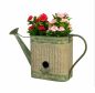 Preview: DanDiBo Vogelhaus mit Blumentopf zum Aufhängen Metall Deko Gießkanne wetterfest 481999 Nistkasten 40 cm Futterstation für Vögel Shabby Metallkanne Kanne Balkon