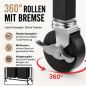 Preview: DanDiBo Wäschekorb mit Rollen und 2 Ablage Wäscheregal Wäschesammler 2 Fächer 96698 Wäschebox Regal Wäschetonne Wäschewagen Wäschesortierer Wäschetrenner