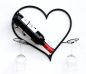 Preview: Wall picture wine rack heart bottle rack made of metal 38 cm bottle holder