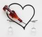 Preview: Wall picture wine rack heart bottle rack made of metal 38 cm bottle holder