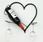Preview: Wall picture wine rack heart bottle rack made of metal 38 cm bottle holder