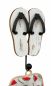 Preview: Wandgarderobe Sandalen Holz Metall Weiß Handtuchhalter MR82 Garderobenhaken Garderobe Wand Handtuchhaken Vintage Einzeln