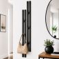 Preview: DanDiBo Wandgarderobe Schwarz Metall 2er Set Modern 96779 Garderobe Wand mit Haken Garderobenleiste Hakenleiste Garderobenhaken
