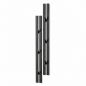 Preview: DanDiBo Wandgarderobe Schwarz Metall 2er Set Modern 96779 Garderobe Wand mit Haken Garderobenleiste Hakenleiste Garderobenhaken