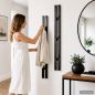 Preview: DanDiBo Wandgarderobe Schwarz Metall 2er Set Modern 96779 Garderobe Wand mit Haken Garderobenleiste Hakenleiste Garderobenhaken