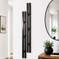 Preview: DanDiBo Wandgarderobe Schwarz Metall 2er Set Modern 96779 Garderobe Wand mit Haken Garderobenleiste Hakenleiste Garderobenhaken