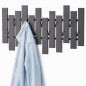 Preview: DanDiBo Modern Black Metal Wall Coat Rack 96713 Wall-Mounted Coat Rack with Hooks Hook Rail Coat Hooks