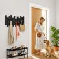 Preview: DanDiBo Modern Black Metal Wall Coat Rack 96713 Wall-Mounted Coat Rack with Hooks Hook Rail Coat Hooks
