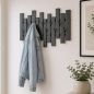 Preview: DanDiBo Modern Black Metal Wall Coat Rack 96713 Wall-Mounted Coat Rack with Hooks Hook Rail Coat Hooks
