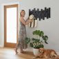 Preview: DanDiBo Modern Black Metal Wall Coat Rack 96713 Wall-Mounted Coat Rack with Hooks Hook Rail Coat Hooks