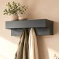 Preview: DanDiBo Wandgarderobe mit Ablage 60 cm Metall 96741 Garderobenleiste Hängegarderobe Garderobenhaken Kleiderhaken Garderobe Hängend Modern
