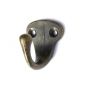 Preview: 10x Wandhaken Kleiderhaken Vintage 40 mm Antik Messing Haken Garderobenhaken Braun