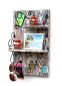 Preview: DanDiBo Wandorganizer Holz Weiß Vintage Schlüsselbrett mit Ablage 93909 Schlüsselboard Briefablage Schlüsselkasten Shabby Chic Memoboard Wandregal Schlüsselhaken