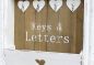 Preview: Wandorganizer Vintage Schlüsselboard Holz Ablage 93857 Briefablage Shaby Chic