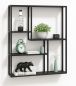 Preview: DanDiBo Wandregal Schwarz Metall 90x75x20 cm 96635 Regal Wand Hängeregal Wandmontage Modern