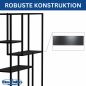 Preview: DanDiBo Wandregal Schwarz Metall 90x75x20 cm 96635 Regal Wand Hängeregal Wandmontage Modern