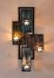 Preview: DanDiBo wall tealight holder abstract metal wall black 61 cm tealight holder candle holder wall candle holder wall sconce